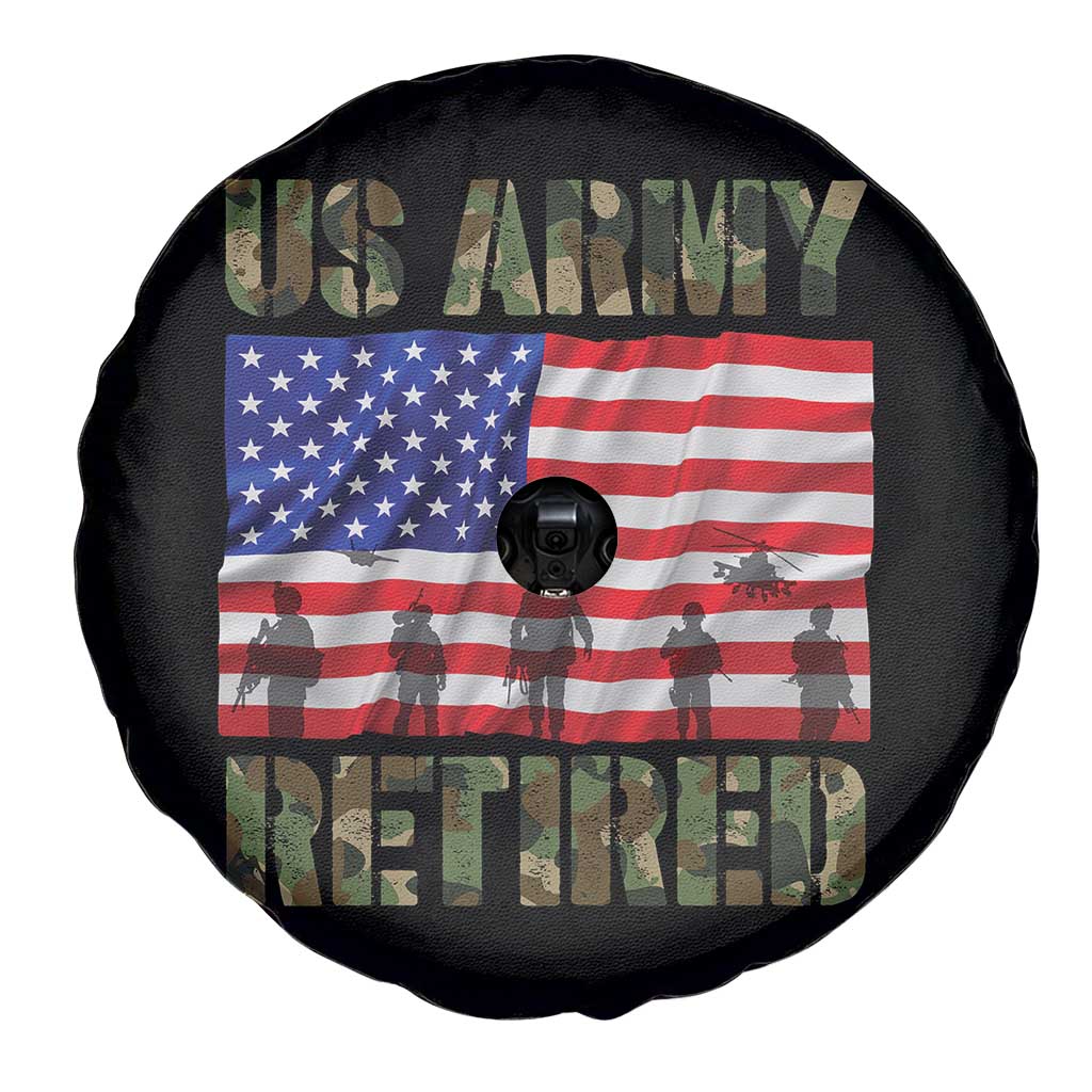 Retired Veteran Spare Tire Cover American Flag US Army Patriotic USA Pride TS12 Print Your Wear