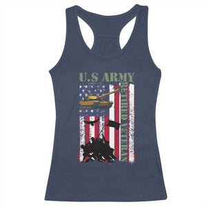 Retired Army Racerback Tank Top American Flag US Patriotic USA Pride TS12 Navy Print Your Wear