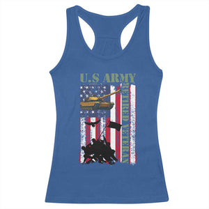 Retired Army Racerback Tank Top American Flag US Patriotic USA Pride TS12 Royal Blue Print Your Wear