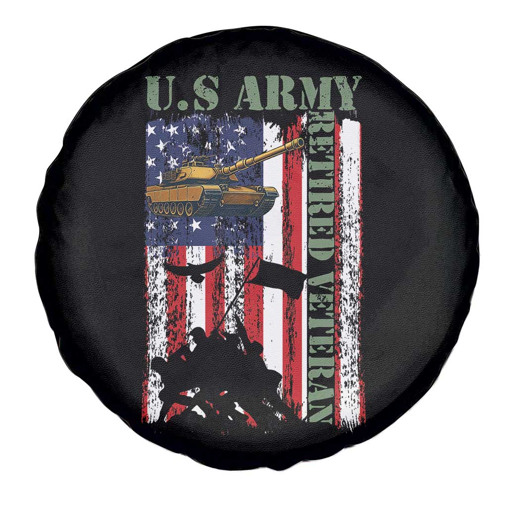 Retired Army Spare Tire Cover American Flag US Patriotic USA Pride TS12 Print Your Wear