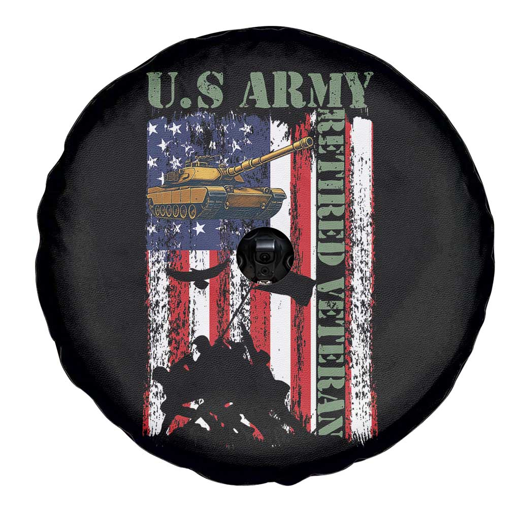 Retired Army Spare Tire Cover American Flag US Patriotic USA Pride TS12 Print Your Wear