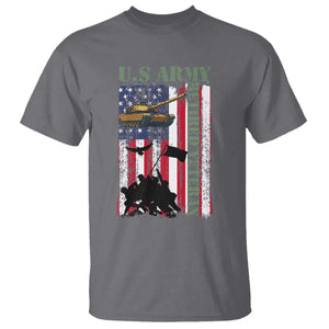 Retired Army T Shirt American Flag US Patriotic USA Pride TS12 Charcoal Print Your Wear