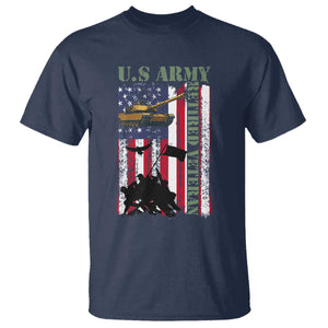 Retired Army T Shirt American Flag US Patriotic USA Pride TS12 Navy Print Your Wear
