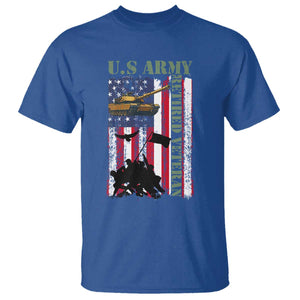 Retired Army T Shirt American Flag US Patriotic USA Pride TS12 Royal Blue Print Your Wear