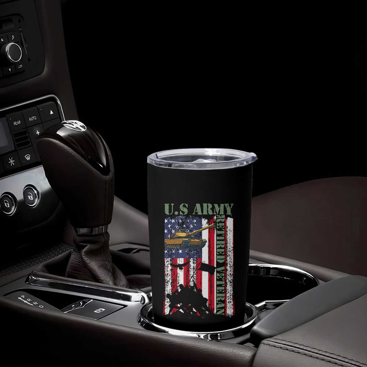 Retired Army Tumbler Cup American Flag US Patriotic USA Pride TS12 Print Your Wear