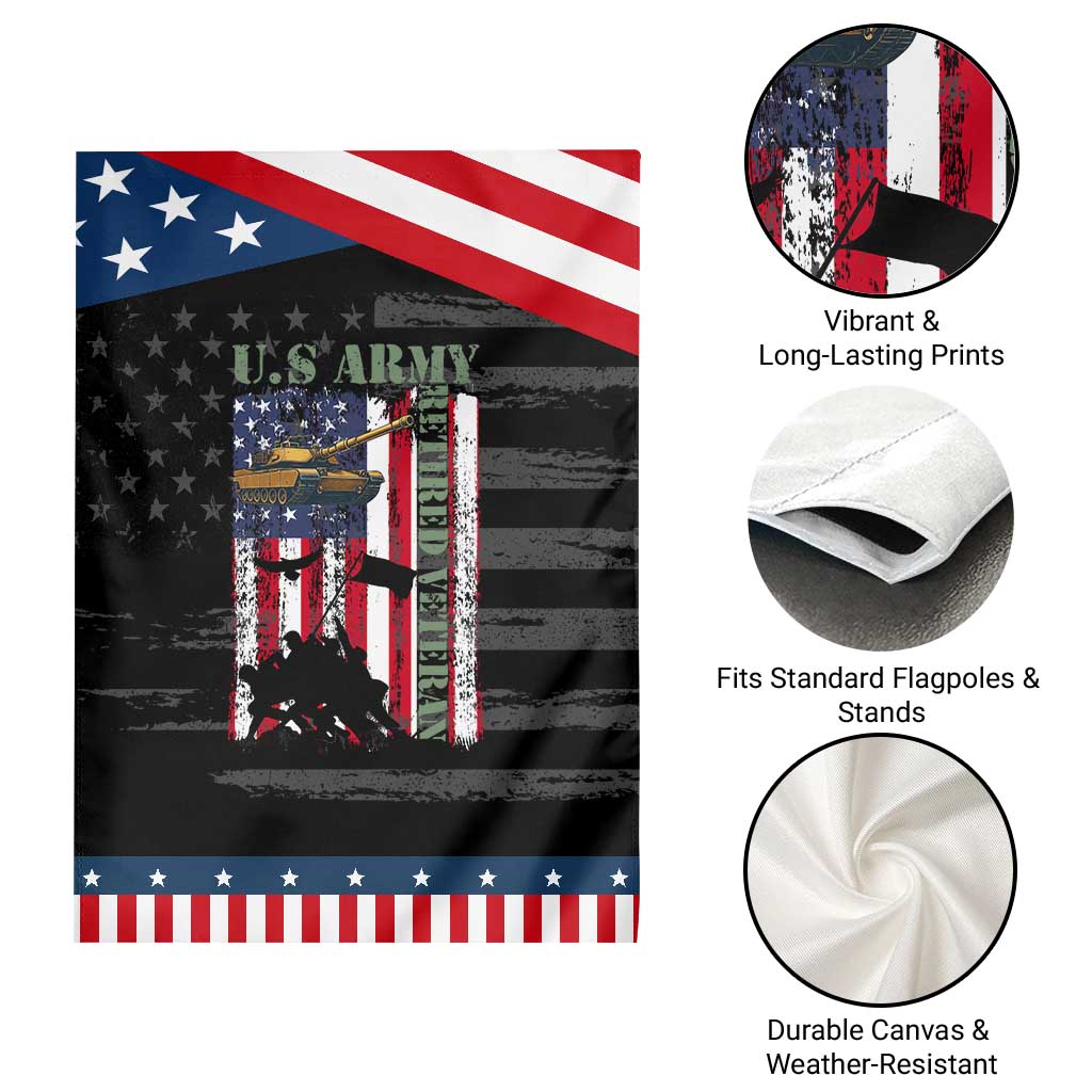 Retired Army Garden Flag American Flag US Patriotic USA Pride TS12 Print Your Wear