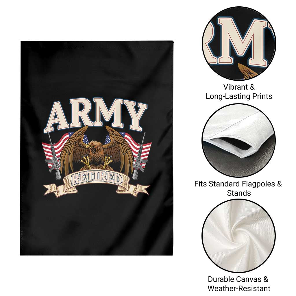 Retirement Army Veteran Garden Flag American Flag USA Patriotic TS12 Print Your Wear