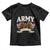 Retirement Army Veteran Toddler T Shirt American Flag USA Patriotic TS12 Black Print Your Wear
