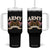 Retirement Army Veteran Tumbler With Handle American Flag USA Patriotic TS12 One Size: 40 oz Black Print Your Wear