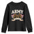 Retirement Army Veteran Youth Sweatshirt American Flag USA Patriotic TS12 Black Print Your Wear