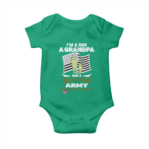 Retired Army Baby Onesie Funny I Am A Dad A Grandpa Nothing Scares Me TS12 Irish Green Print Your Wear