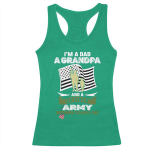 Retired Army Racerback Tank Top Funny I Am A Dad A Grandpa Nothing Scares Me TS12 Irish Green Print Your Wear