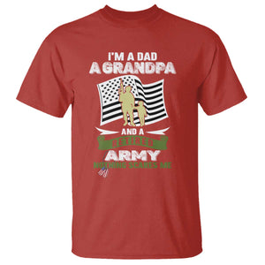 Retired Army T Shirt Funny I Am A Dad A Grandpa Nothing Scares Me TS12 Red Print Your Wear