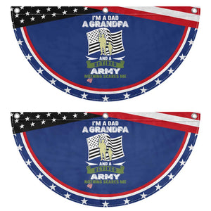Retired Army Patriotic Fan Flag Funny I Am A Dad A Grandpa Nothing Scares Me