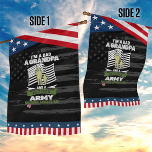 Retired Army Garden Flag Funny I Am A Dad A Grandpa Nothing Scares Me TS12 Print Your Wear