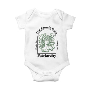 Feminist Baby Onesie The Female Gaze Petrify The Patriarchy Mythology Medusa TS12 White Print Your Wear