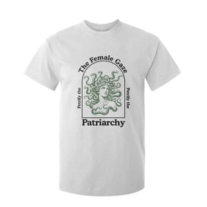 Feminist T Shirt For Kid The Female Gaze Petrify The Patriarchy Mythology Medusa TS12 White Print Your Wear