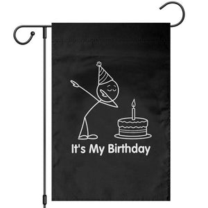 Dabbing Stickman Party Humor Gift Garden Flag It Is My Birthday