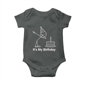 Dabbing Stickman Party Humor Gift Baby Onesie It Is My Birthday