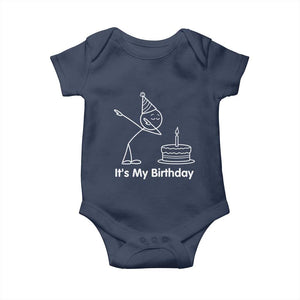 Dabbing Stickman Party Humor Gift Baby Onesie It Is My Birthday