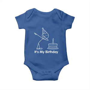 Dabbing Stickman Party Humor Gift Baby Onesie It Is My Birthday