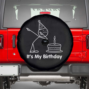 Dabbing Stickman Party Humor Gift Spare Tire Cover It Is My Birthday