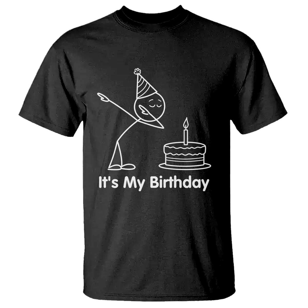 Dabbing Stickman Party Humor Gift T Shirt It Is My Birthday