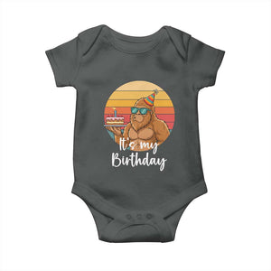 It Is My Birthday Baby Onesie Funny Bigfoot Blowing Candle Birthday Cake