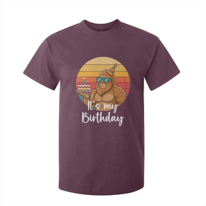 It Is My Birthday T Shirt For Kid Funny Bigfoot Blowing Candle Birthday Cake