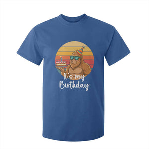 It Is My Birthday T Shirt For Kid Funny Bigfoot Blowing Candle Birthday Cake