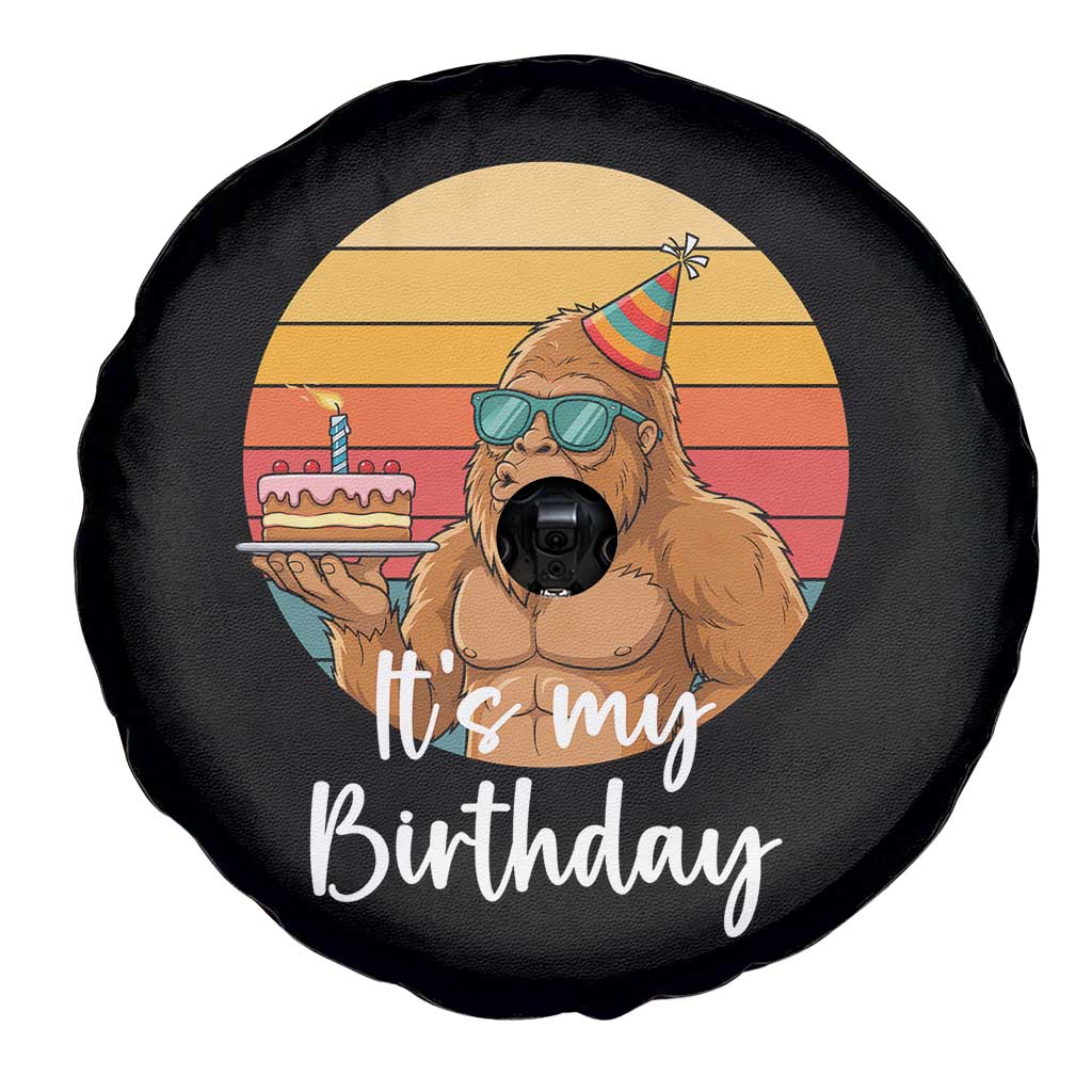 It Is My Birthday Spare Tire Cover Funny Bigfoot Blowing Candle Birthday Cake