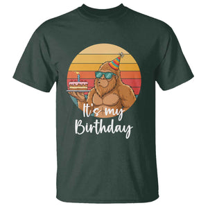 It Is My Birthday T Shirt Funny Bigfoot Blowing Candle Birthday Cake