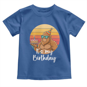 It Is My Birthday Toddler T Shirt Funny Bigfoot Blowing Candle Birthday Cake