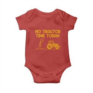 Funny Farm Life Stickman Meme Baby Onesie No Tractor Time Today