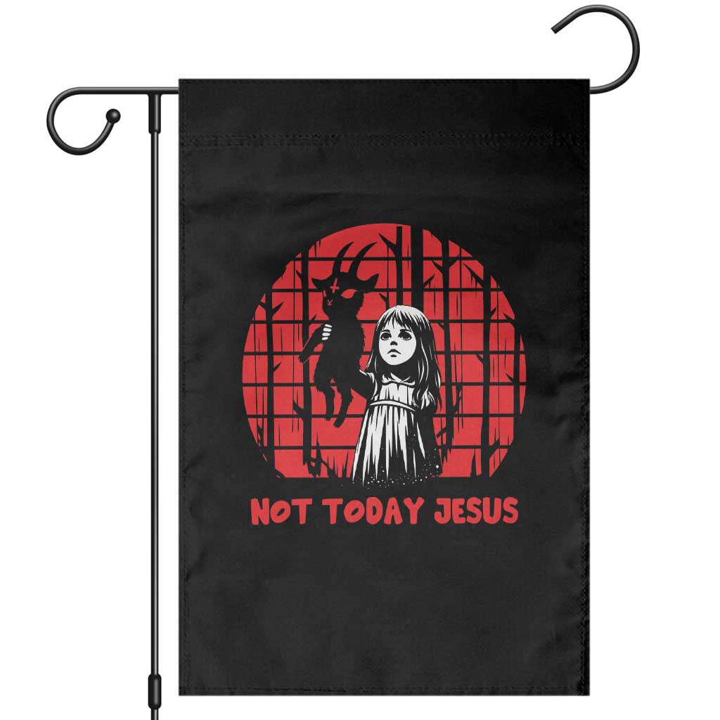 Not Today Jesus Garden Flag Gothic Dark Art Pastel Goth Creepy Graphic TS12 Black Print Your Wear
