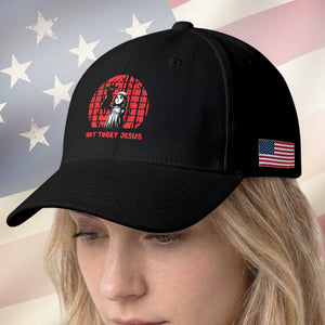 Not Today Jesus Baseball Cap Gothic Dark Art Pastel Goth Creepy Graphic