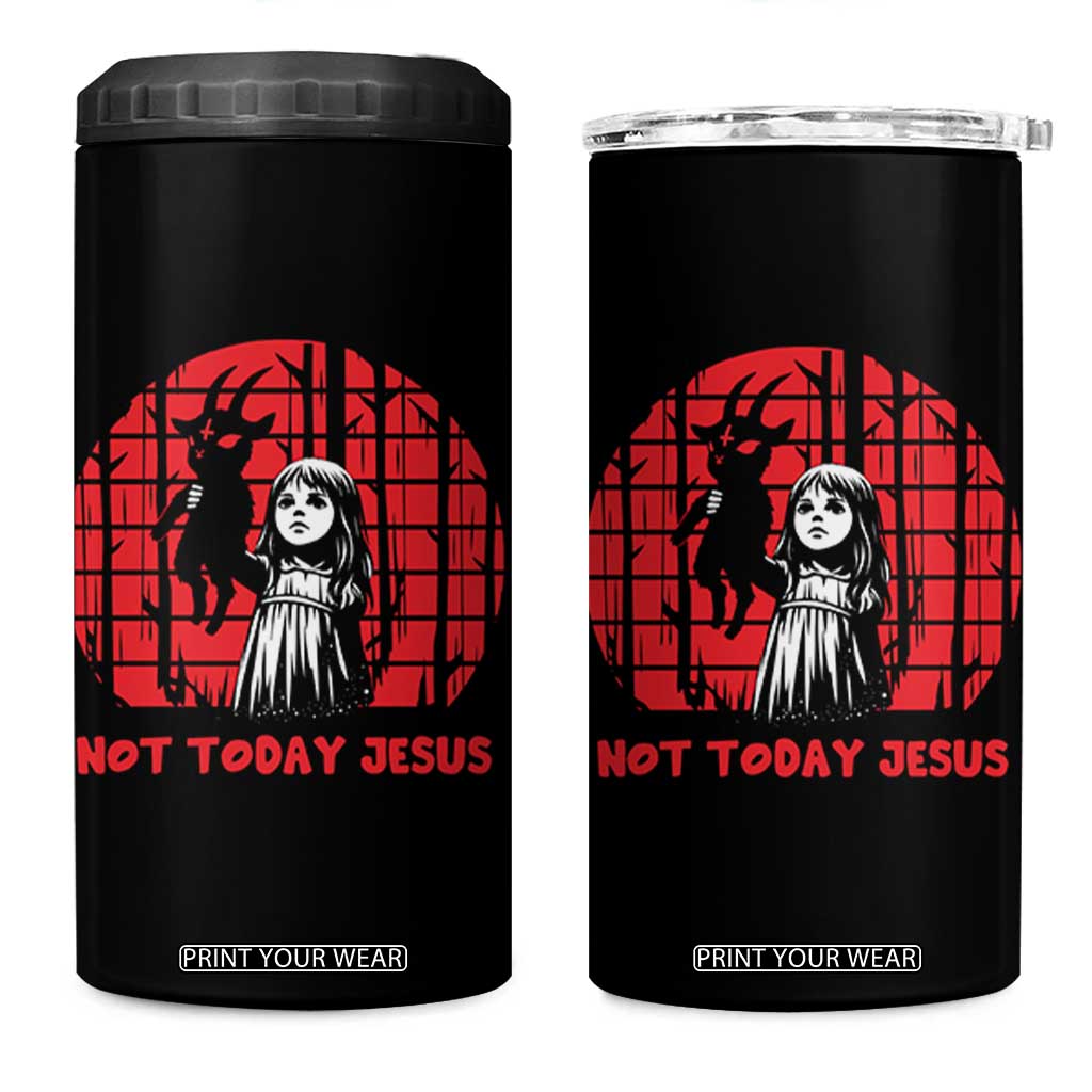 Not Today Jesus 4 in 1 Can Cooler Tumbler Gothic Dark Art Pastel Goth Creepy Graphic