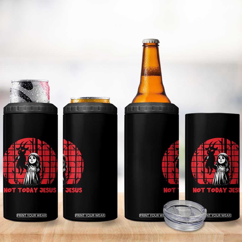Not Today Jesus 4 in 1 Can Cooler Tumbler Gothic Dark Art Pastel Goth Creepy Graphic