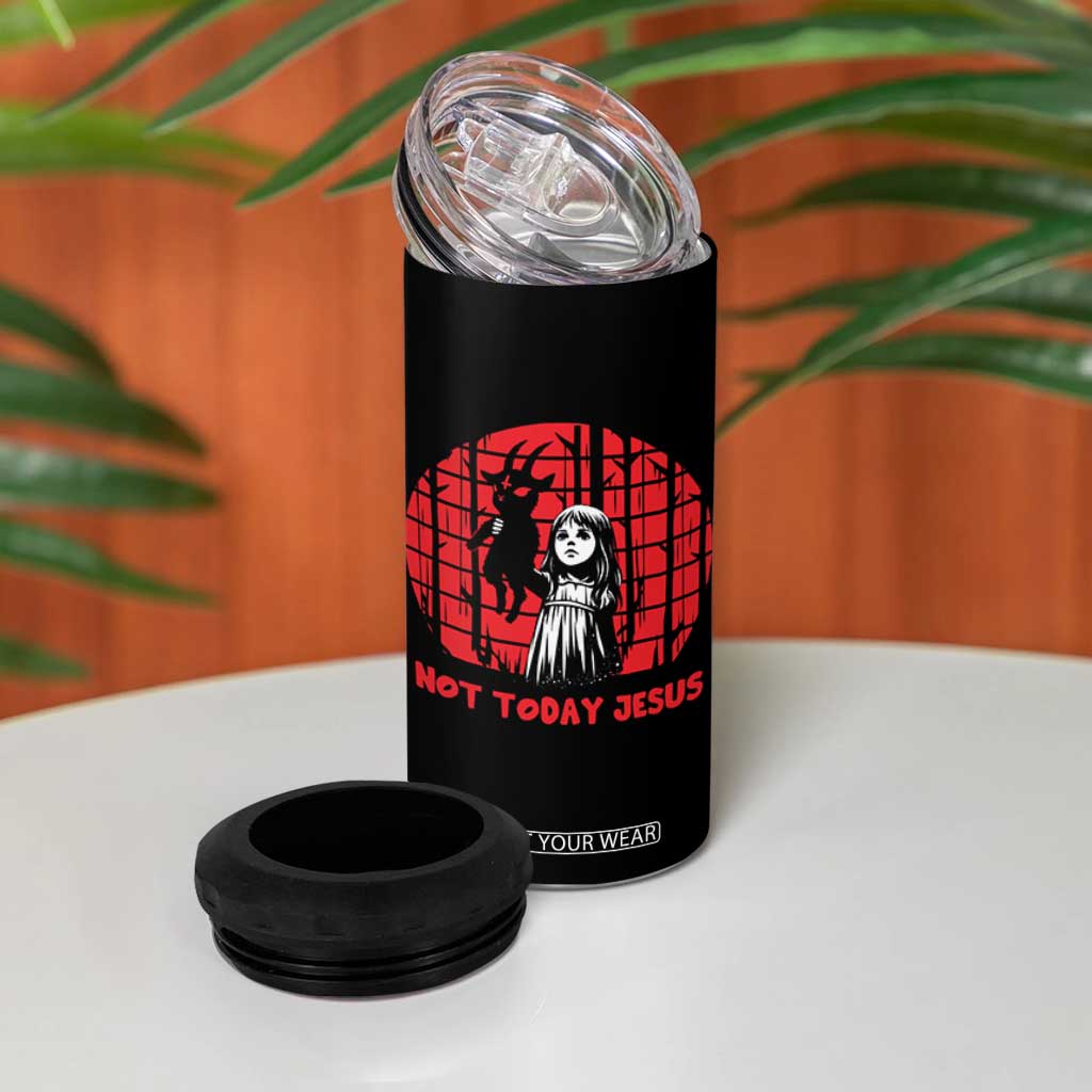 Not Today Jesus 4 in 1 Can Cooler Tumbler Gothic Dark Art Pastel Goth Creepy Graphic