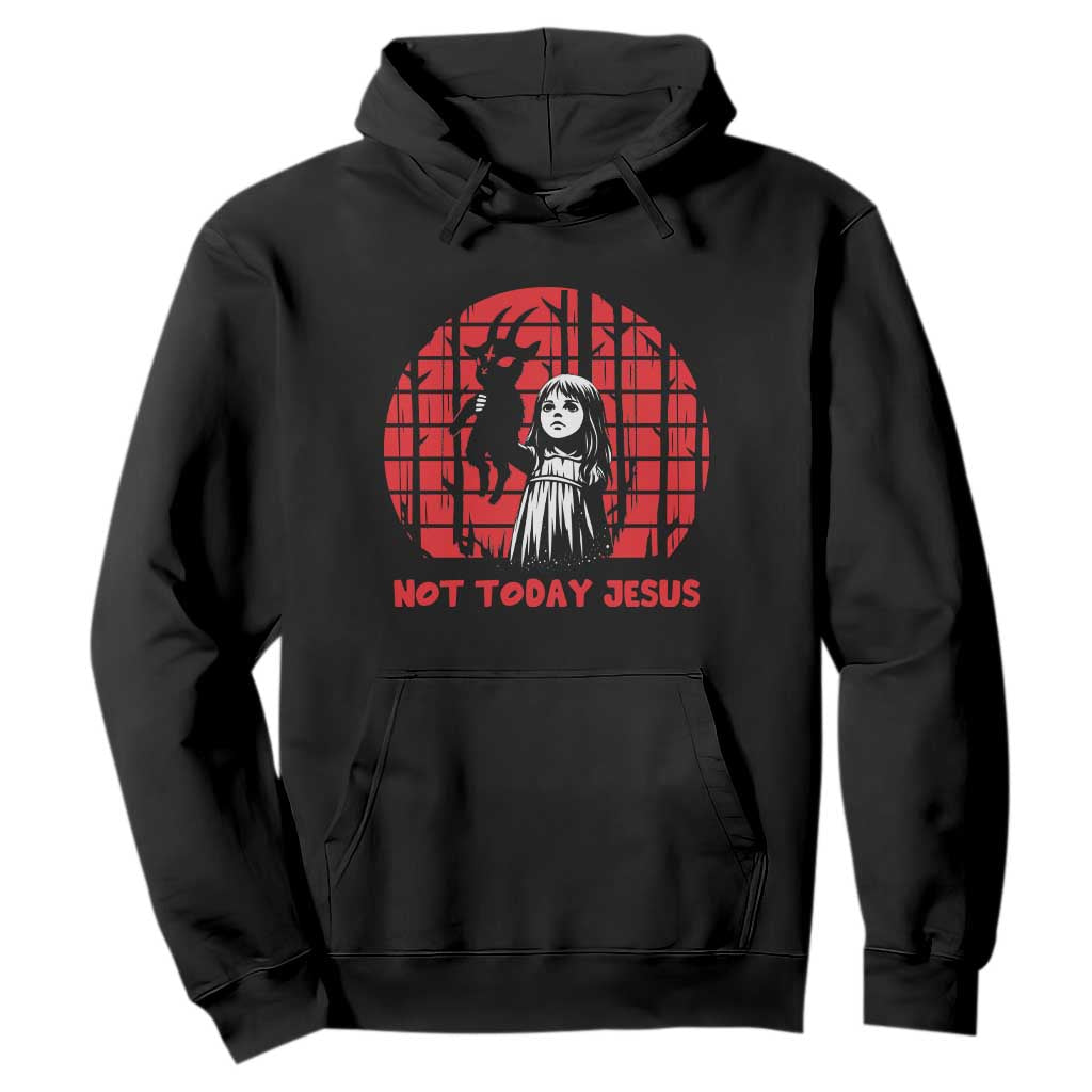 Not Today Jesus Hoodie Gothic Dark Art Pastel Goth Creepy Graphic TS12 Black Print Your Wear