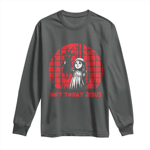 Not Today Jesus Long Sleeve Shirt Gothic Dark Art Pastel Goth Creepy Graphic
