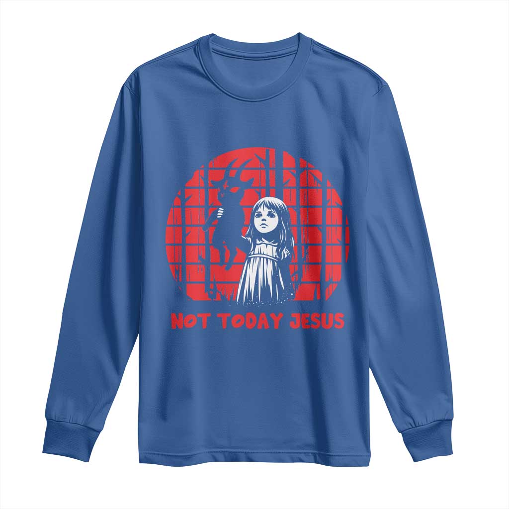 Not Today Jesus Long Sleeve Shirt Gothic Dark Art Pastel Goth Creepy Graphic