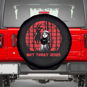 Not Today Jesus Spare Tire Cover Gothic Dark Art Pastel Goth Creepy Graphic