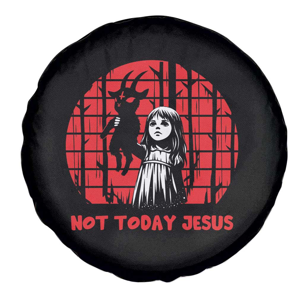 Not Today Jesus Spare Tire Cover Gothic Dark Art Pastel Goth Creepy Graphic