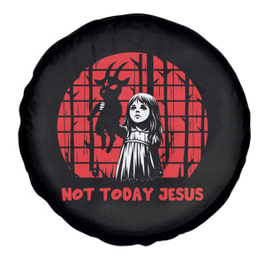 Not Today Jesus Spare Tire Cover Gothic Dark Art Pastel Goth Creepy Graphic
