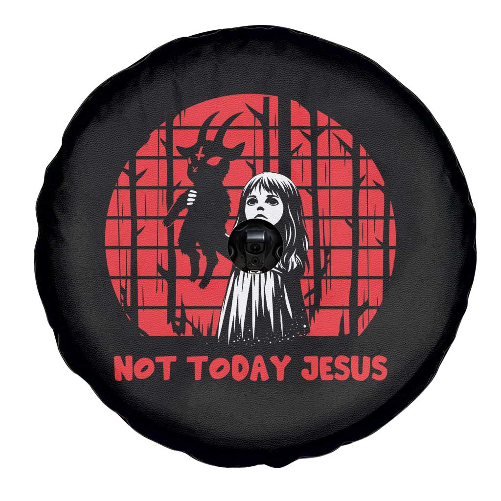 Not Today Jesus Spare Tire Cover Gothic Dark Art Pastel Goth Creepy Graphic