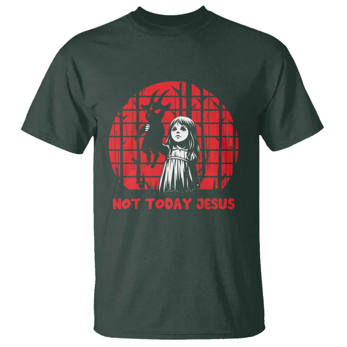 Not Today Jesus T Shirt Gothic Dark Art Pastel Goth Creepy Graphic