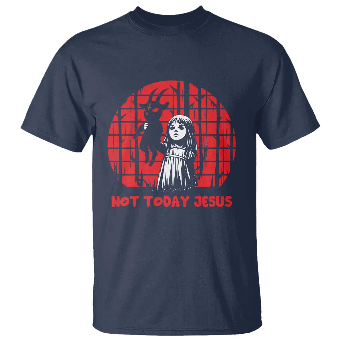 Not Today Jesus T Shirt Gothic Dark Art Pastel Goth Creepy Graphic