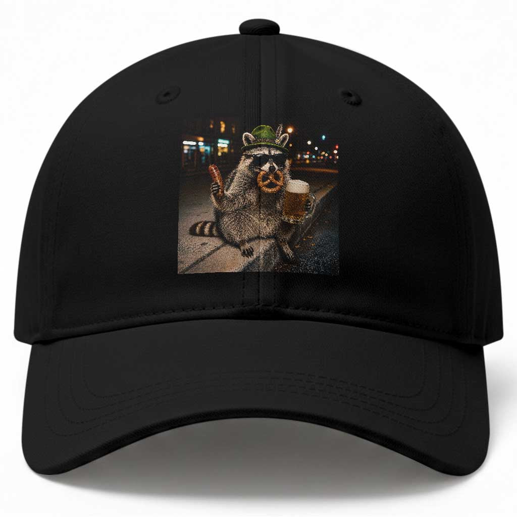 Funny Oktoberfest Raccoon Baseball Cap Cute Trash Panda Beer Festival Bavarian Gift TS12 Print Your Wear