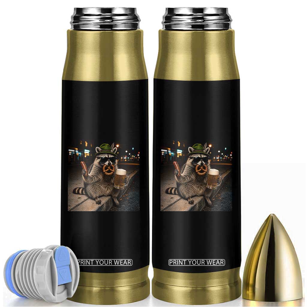 Funny Oktoberfest Raccoon Bullet Tumbler Cute Trash Panda Beer Festival Bavarian Gift TS12 Black Print Your Wear